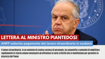 LETTERA AL MINISTRO DELL’INTERNO: SOLLECITIAMO IL PAGAMENTO DEL LAVORO STRAORDINARIO IN ESUBERO