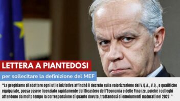 LETTERA AL MINISTRO DELL’INTERNO PER SOLLECITARE LA DEFINIZIONE DEL MEF