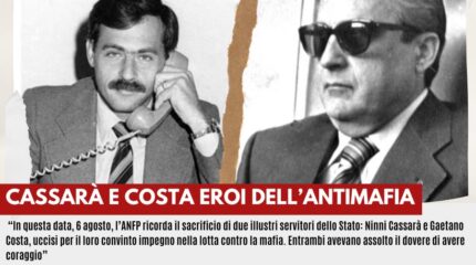 MAFIA: CASSARA' E COSTA EROI DELL'ANTIMAFIA