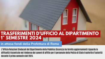 RIMBORSI CANONI D’AFFITTO 1^ SEMESTRE 2024: IN ATTESA FONDI DELLA PREFETTURA DI ROMA