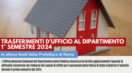 RIMBORSI CANONI D'AFFITTO 1^ SEMESTRE 2024: IN ATTESA FONDI DELLA PREFETTURA DI ROMA