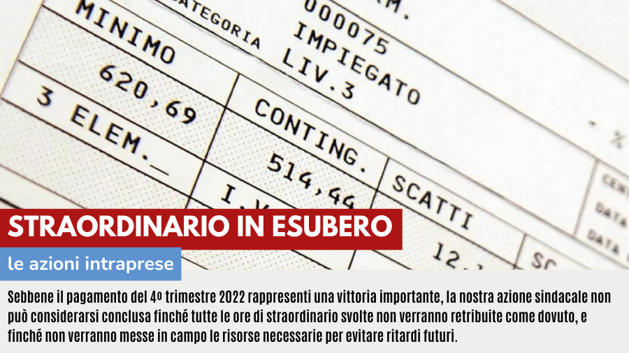 STRAORDINARIO IN ESUBERO: LE AZIONI INTRAPRESE