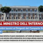 LETTERA AL MINISTRO DELL'INTERNO: ESTENSIONE INCENTIVI TECNICI AI DIRIGENTI DEL COMPARTO SICUREZZA E DIFESA