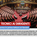 INCENTIVI TECNICI AI DIRIGENTI: APPROVATA LA NORMA IN PRIMA LETTURA AL SENATO