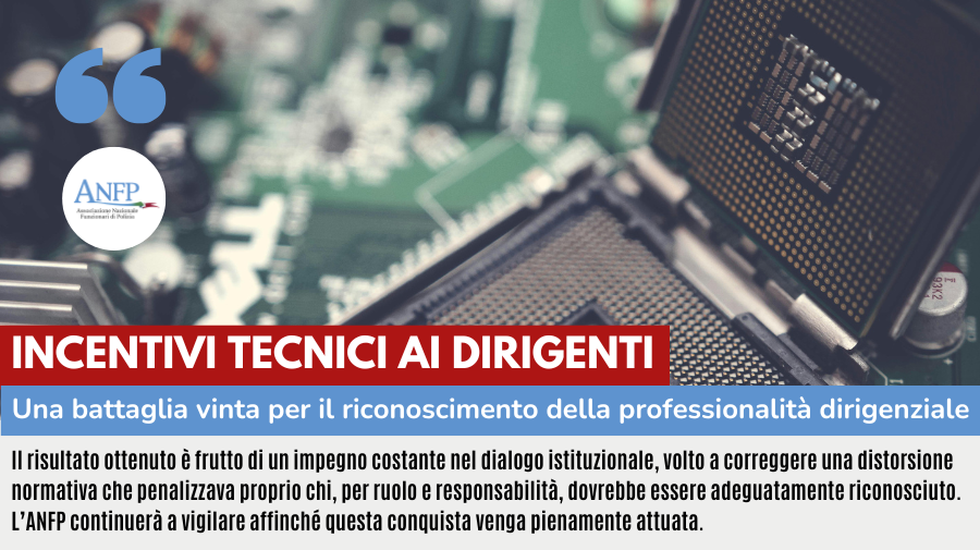 INCENTIVI TECNICI AI DIRIGENTI – UNA BATTAGLIA VINTA PER IL RICONOSCIMENTO DELLA PROFESSIONALITÀ