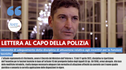 LETTERA AL CAPO DELLA POLIZIA: NECESSARIO ADEGUARE LA DISCIPLINA DI ATTUAZIONE RELATIVA AGLI INCENTIVI PER LE FUNZIONI TECNICHE